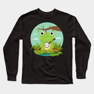 Kawaii Banjo Frog Long Sleeve T-Shirt